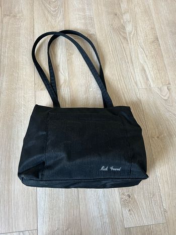Sac cabas noir tissu Mick Gwend 34x23 cm