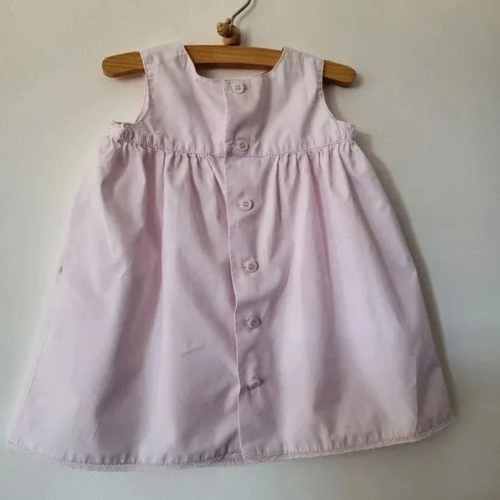 Bonpoint - robe en popeline rose avec smocks 6 mois - photo numéro 5