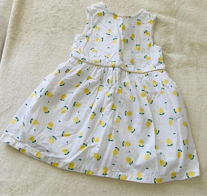 Robe blanche avec citron jaune 12 mois 78-83cm Inextenso - photo numéro 2