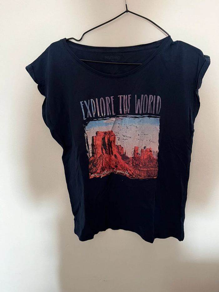 T-shirt inextenso taille l bleu marine