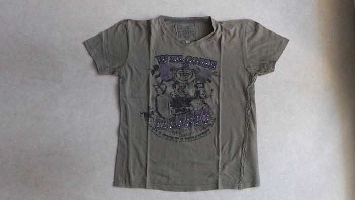 Maillot manches courtes "Liberto" kaki imprimé