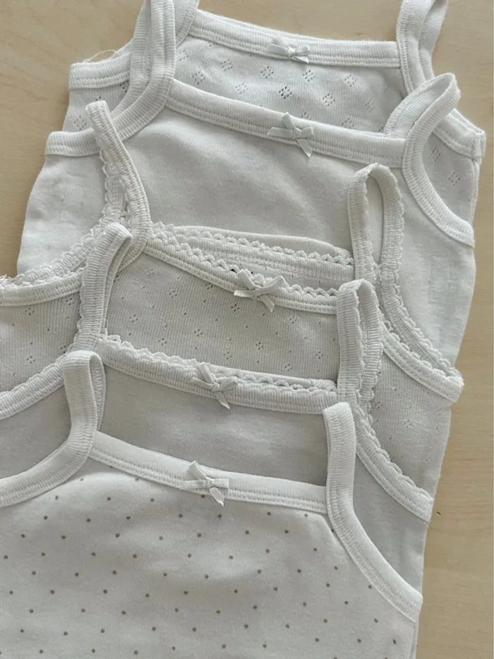 Lot de 5 bodies été fille débardeur 6 mois - photo numéro 2