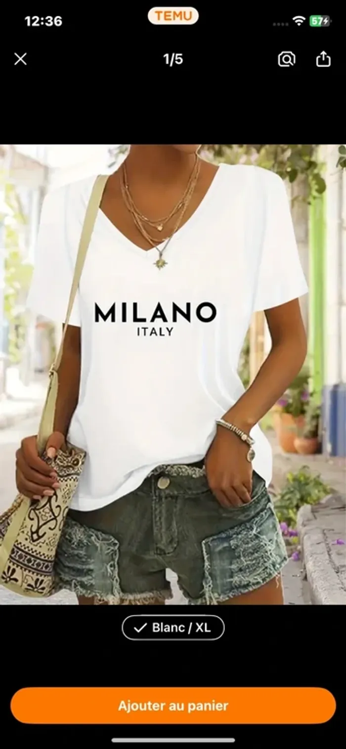 Tee shirt neuf XL blanc