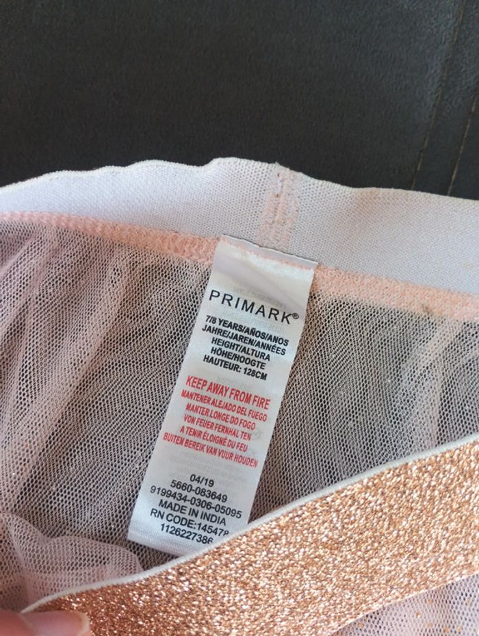 Jupe de fête soirée anniversaire mariage Noël Fille 7/8 ans paillettes Primark - photo numéro 2