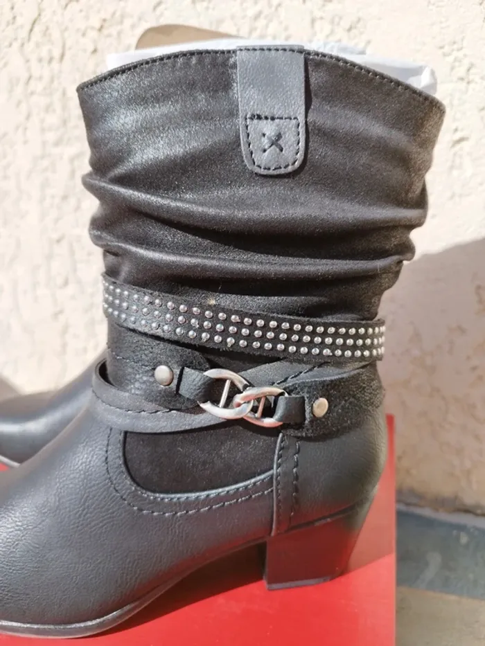 Bottines noires femme neuves 36 - photo numéro 2