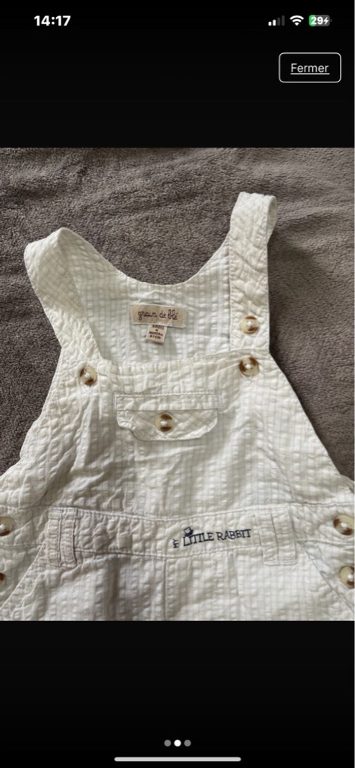 Salopette  6 mois neuf marque grain de blé - photo numéro 2