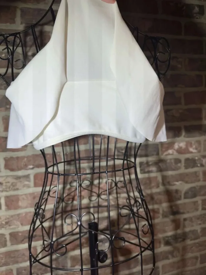 Haut Bikini blanc à volants Pull and Bear Taille M / 38 - photo numéro 5