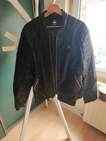 Veste en cuir noire homme Gstar taille L