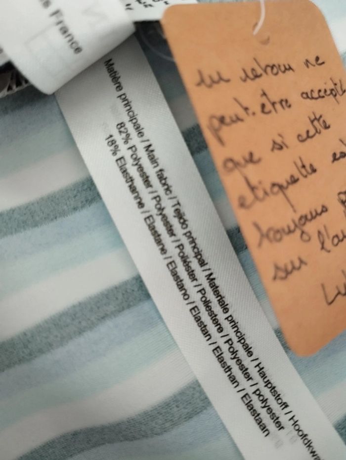 Bas de maillot de bain avec rayures taille s - photo numéro 4