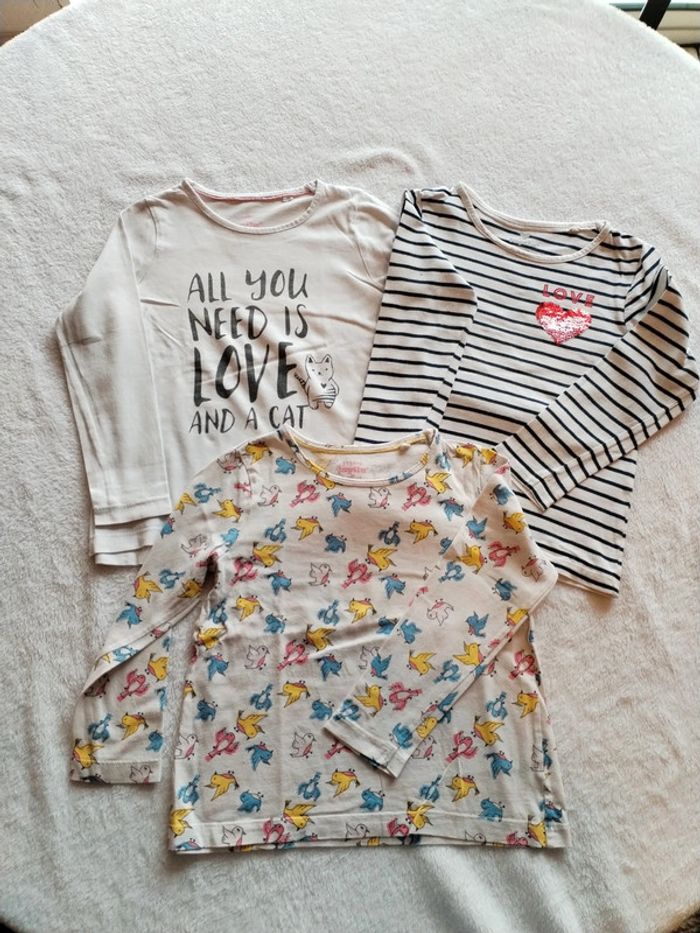 Lot 3 Tshirts manches longues Lupilu 4 ans