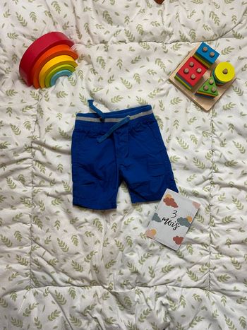 short bleu lien de serrage 3 mois tex