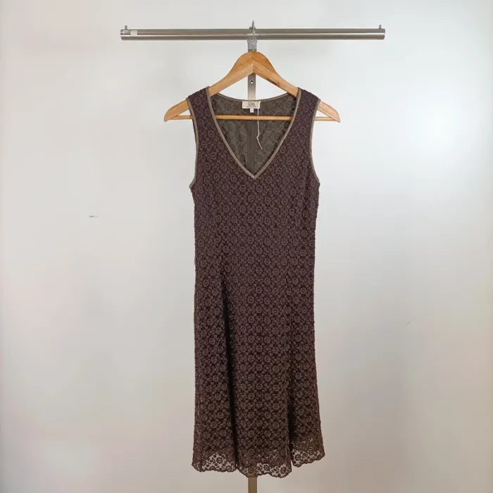 Robe sans manches Pablo Gérard Darel brodée fleurs en laine mélangée T38A1306