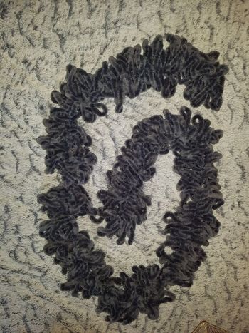 Écharpe froufrou. Gris. 2 mètres