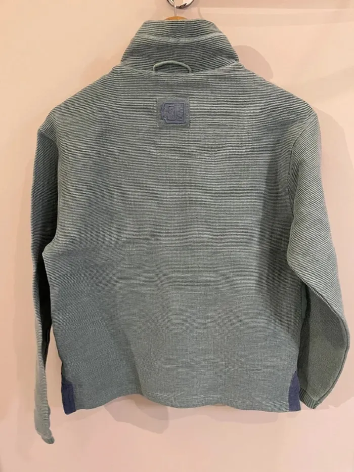 Half Zip pullover Mens S vintage ribbed blue - photo numéro 6