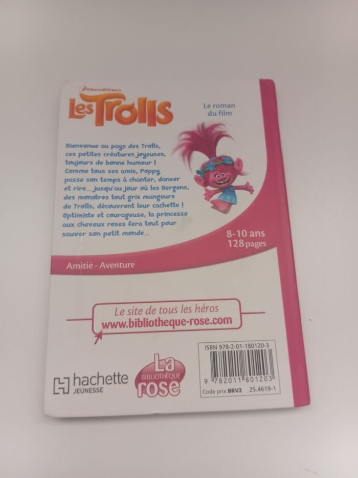 Roman Les Trolls Le Roman du film Dreamworks Bibliothèque rose - photo numéro 2