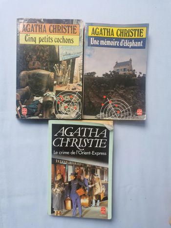Agatha Christie, lot de 3 livres poche