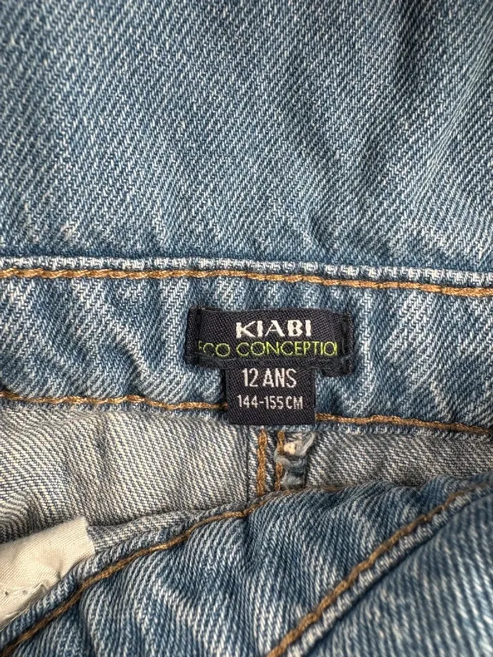 Combishort en jean Kiabi | Bleu jean | Taille 12 ans - photo numéro 3