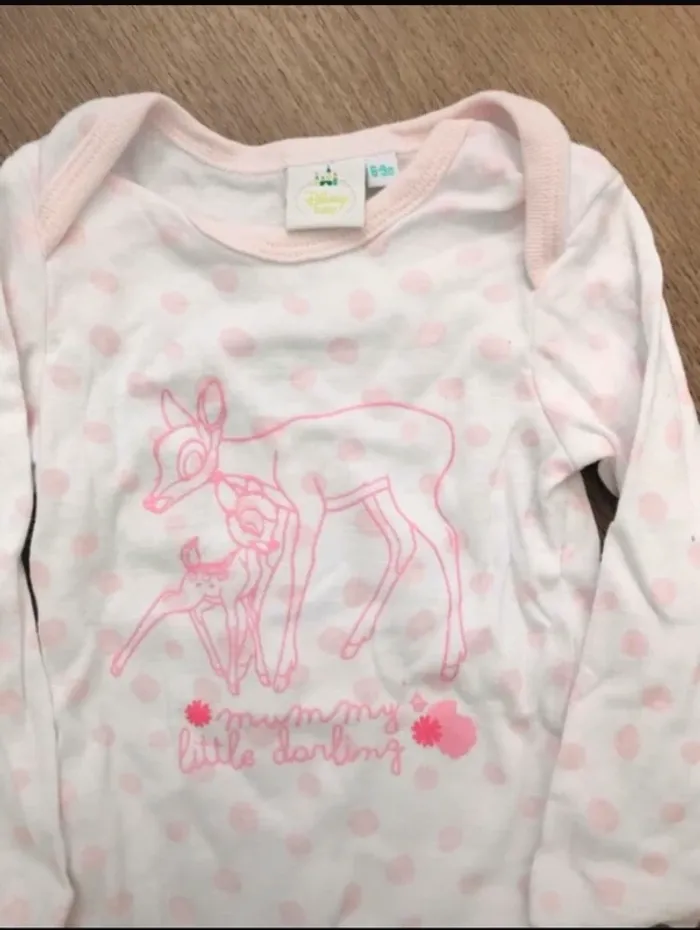 Body bambi 6-9 mois disney neuf jamais porté juste lavé - photo numéro 3
