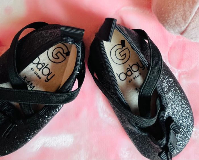 Ballerines bébé paillettes 3/6 mois - photo numéro 2