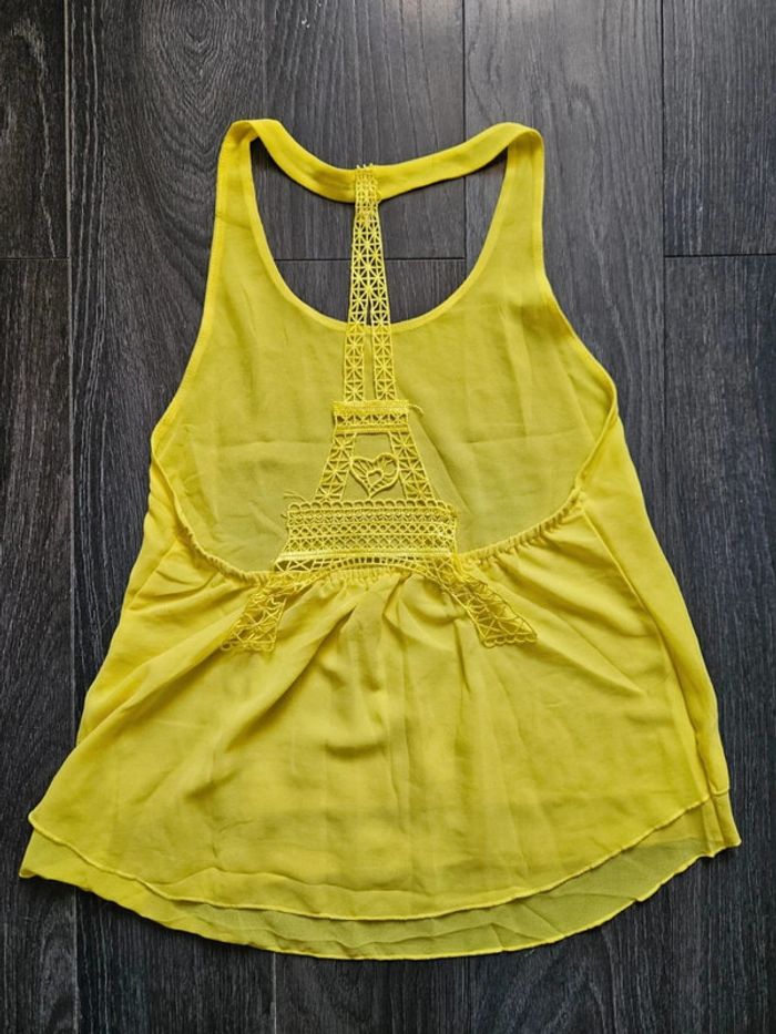 Top Jaune Tour Eiffel Taille XL 🗼 - photo numéro 3