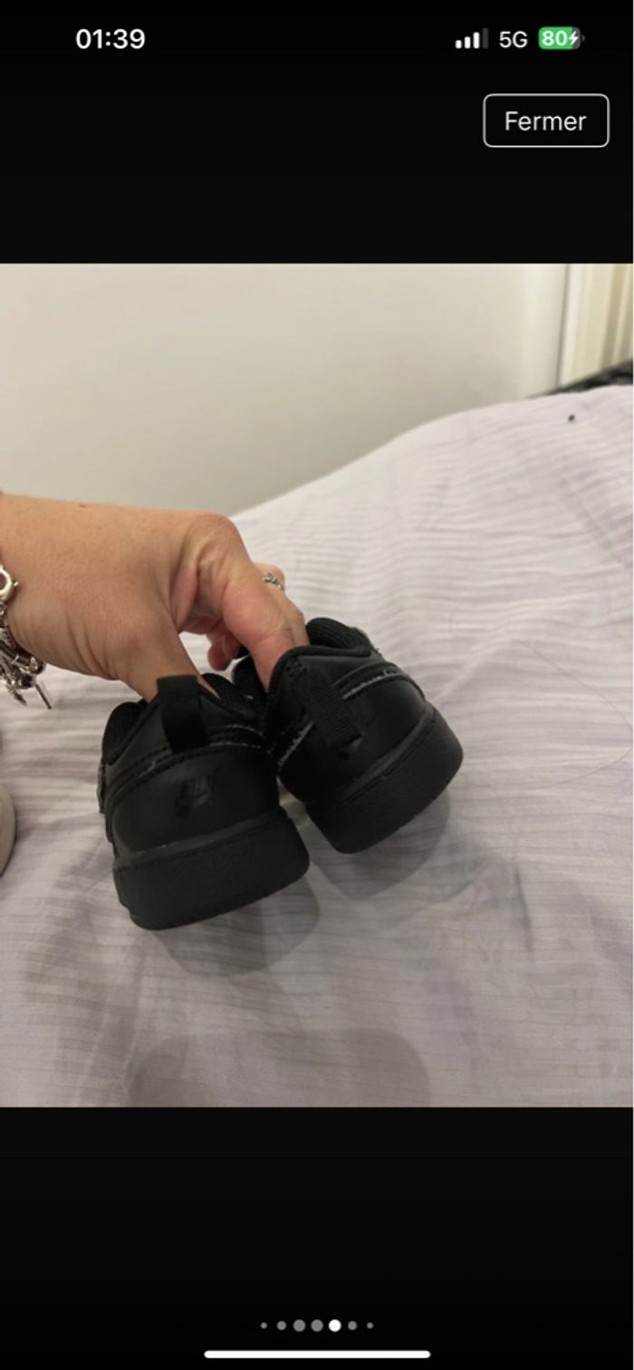 Basket bébé Nike air force one taille 19.5 noir - photo numéro 5