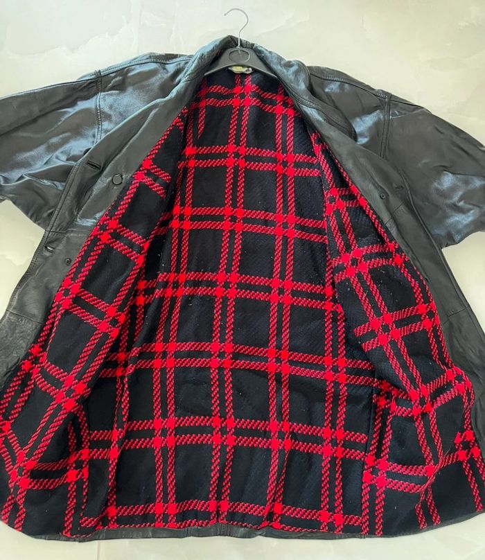 Manteau trench vintage 40/42 cuir - photo numéro 2