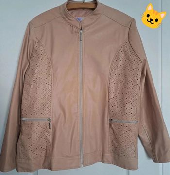 Veste beige simili cuir 50/52 Atlas for women
