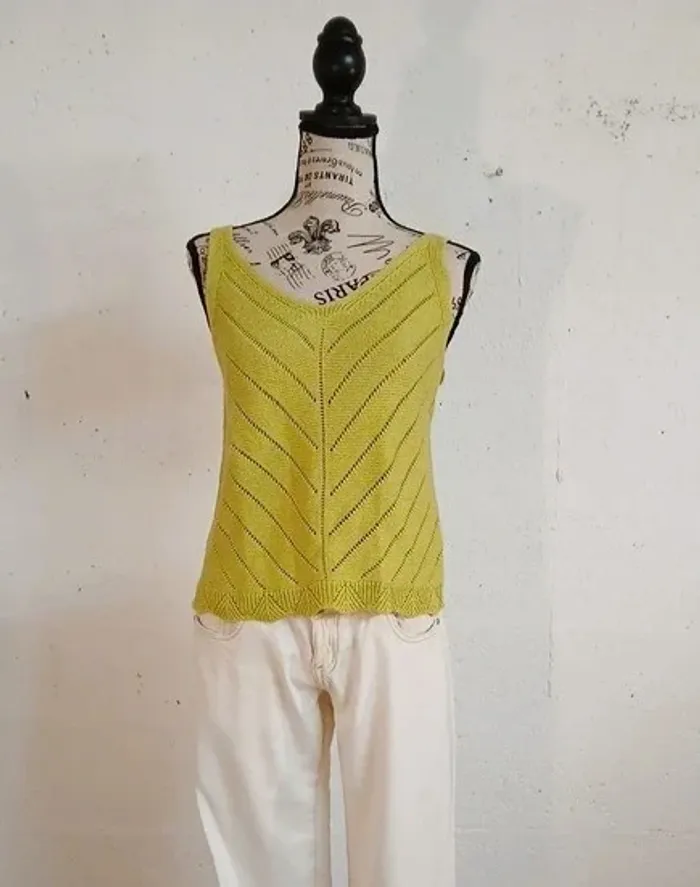 💚 Débardeur vert en tricot – Amisu – Taille M – Très bon état - photo numéro 2