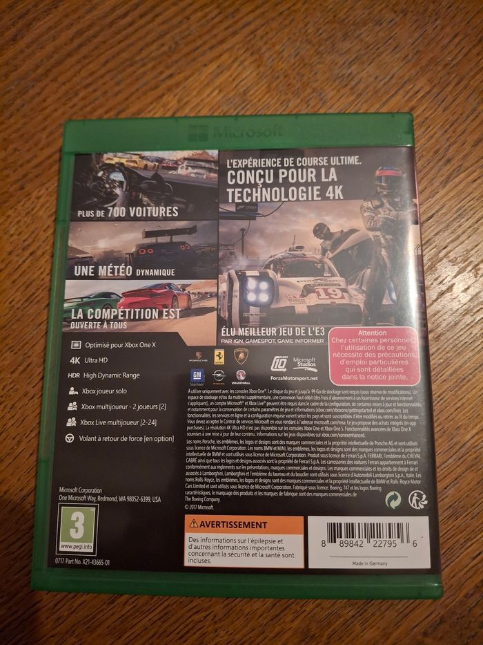 Jeu xbox one forza 7 motorsport - photo numéro 2