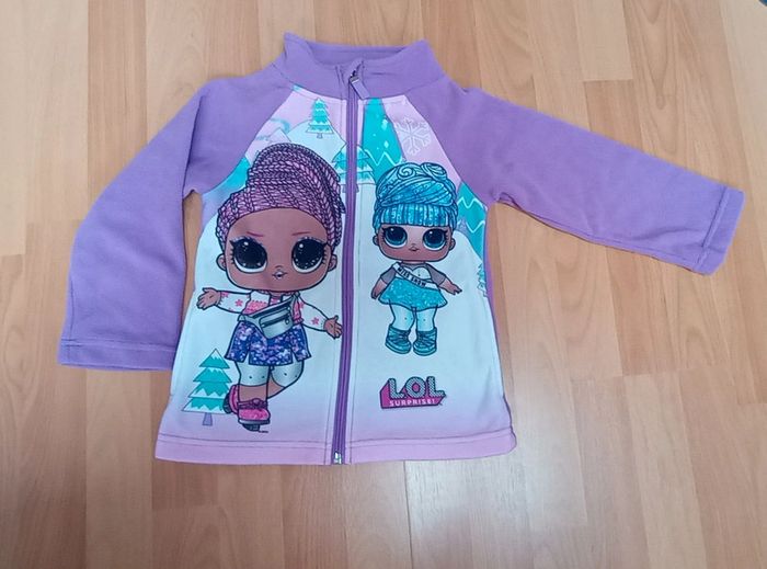 Gilet zippé polar LOL mauve