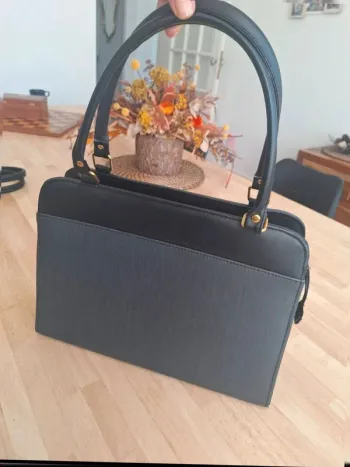 Sac à main femme gris et noir 👜