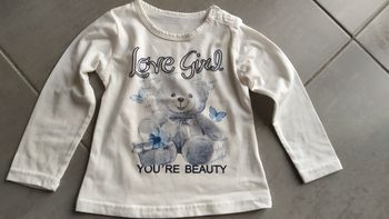 Tee-shirt manches longues Love Girl 18 mois