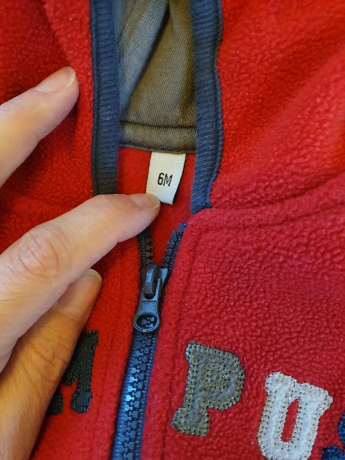 Ensemble bébé 6 mois gilet polaire, pantalon et tshirt ml - photo numéro 2