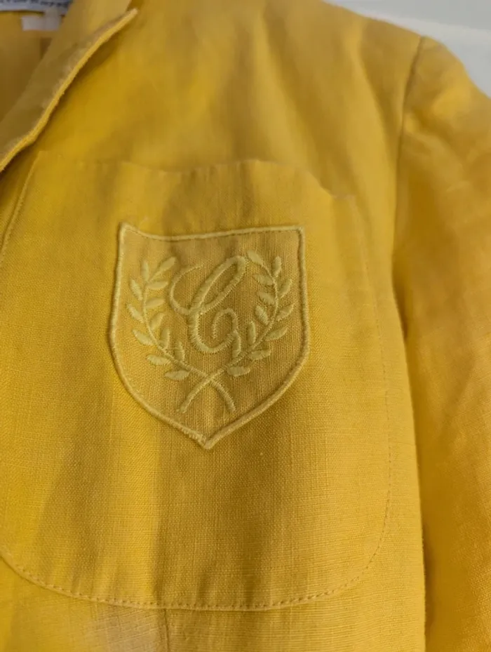 Blazer manches courtes Cacharel jaune - photo numéro 3