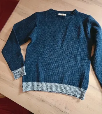 Pull chaud garçon 10 ans bleu marine