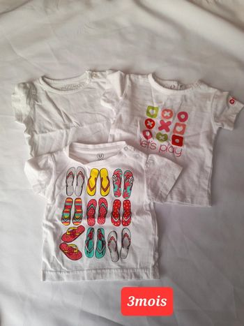 Lot de 3 tee shirt neuf sans étiquette 🏷 taille 3mois