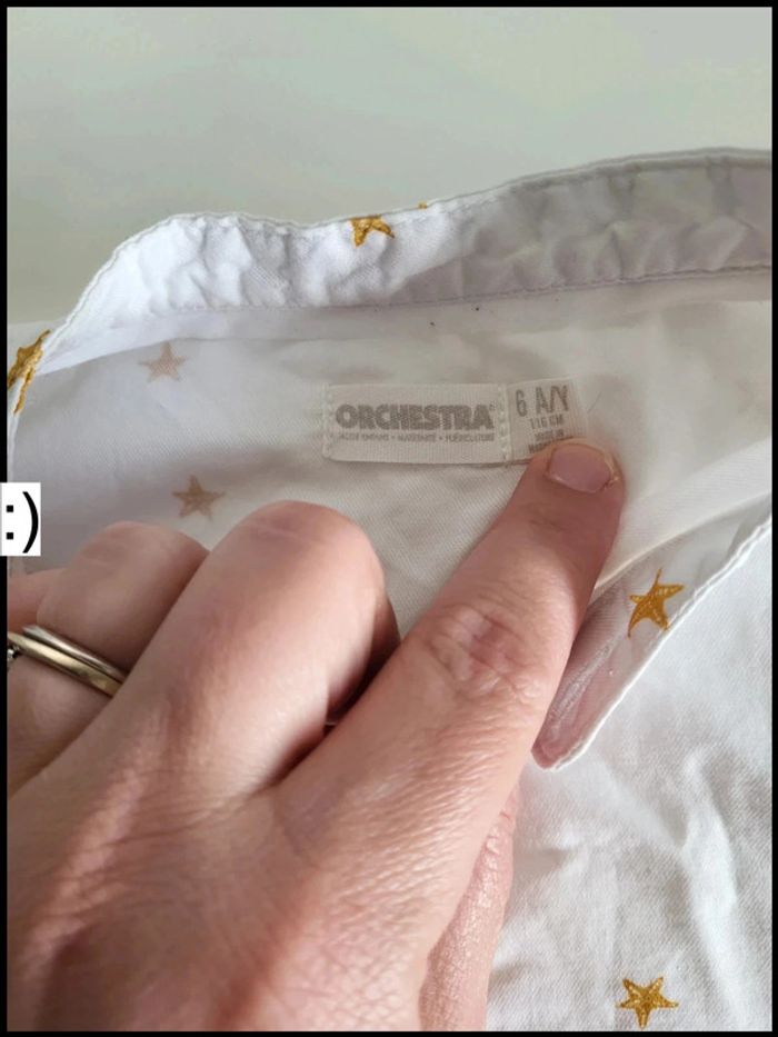 Chemise blanche manche courte 6 ans - photo numéro 4