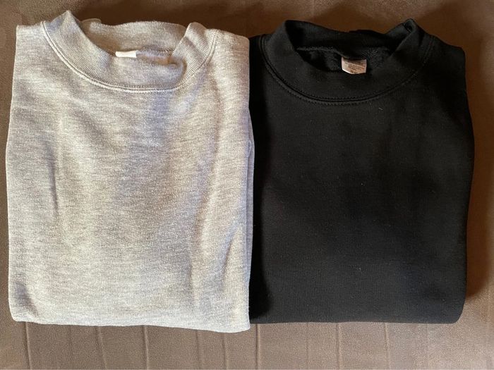 Lot de 2 sweat-shirt unis