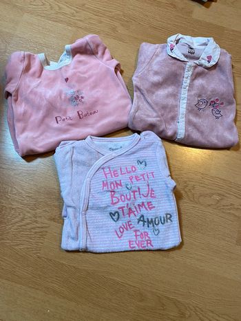 Lot de 3 pyjamas hiver 3 mois