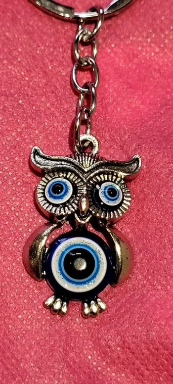 Porte-clés hibou porte-bonheur