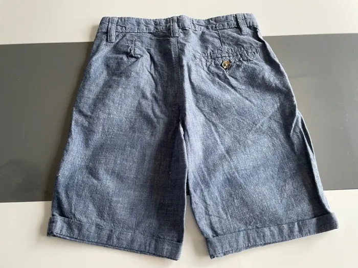 Short toile couleur jeans H&M - photo numéro 2