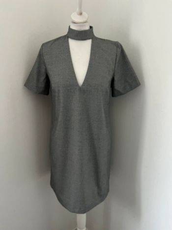 Robe col V pied de poule Zara S