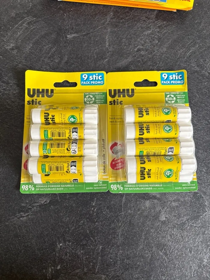Lots de 18 bâtons de colle uhu Stic
