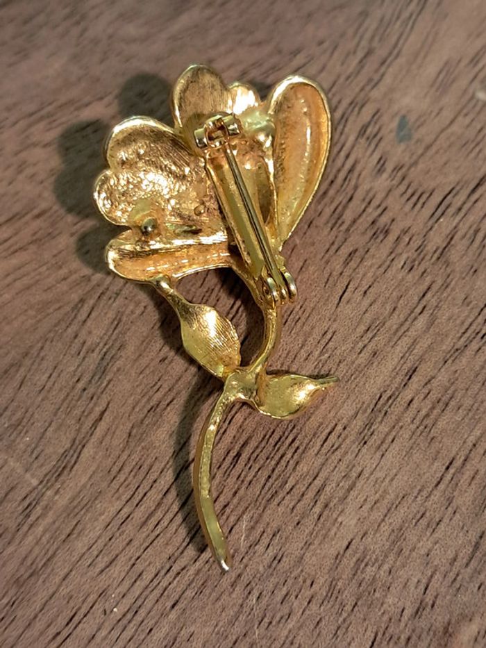 Broche fleur ancienne - photo numéro 6