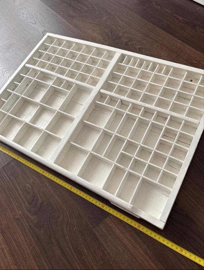 Ancien tiroir casier d’imprimerie - typographie - bon état - photo numéro 6