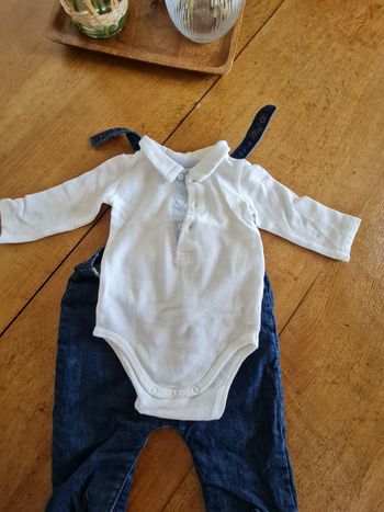 Ensemble salopette polo