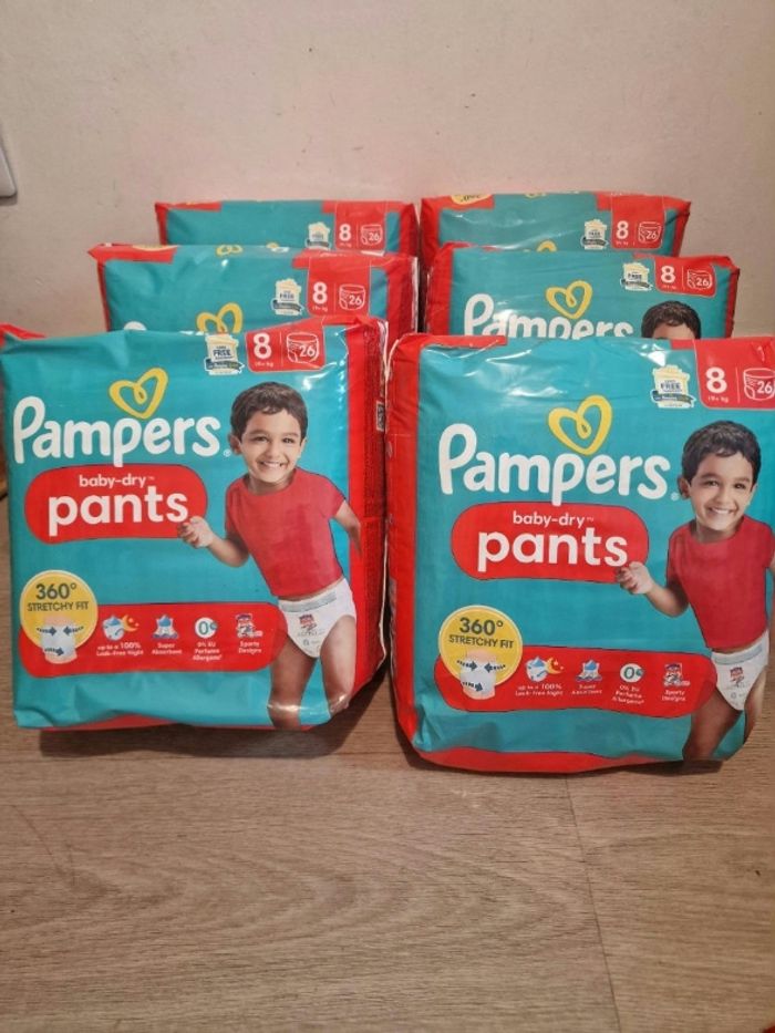 Lot de 6 paquets couche culotte pampers taille 8 156 couches