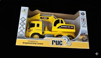 Camion Engin de Chantier Super Truck Jaune Lumineux & Musical Neuf en Boîte !