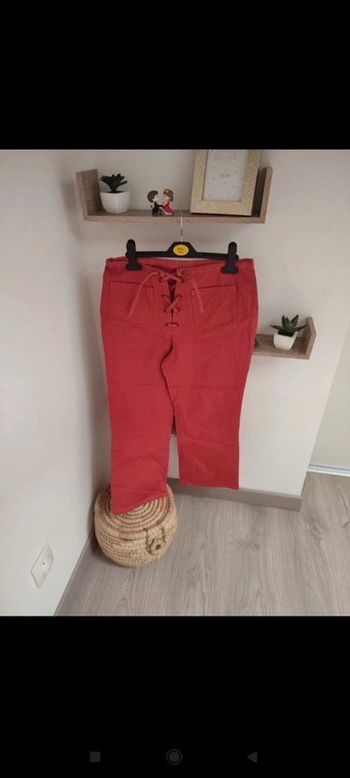 Pantacourt rouge taille M