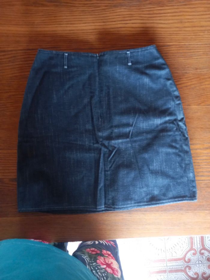 💝 -50% Jupe courte couleur jeans - photo numéro 2